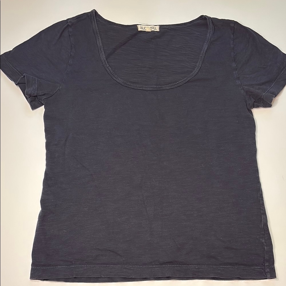 Alex Mill Black Scoop Neck Short Sleeve Tee